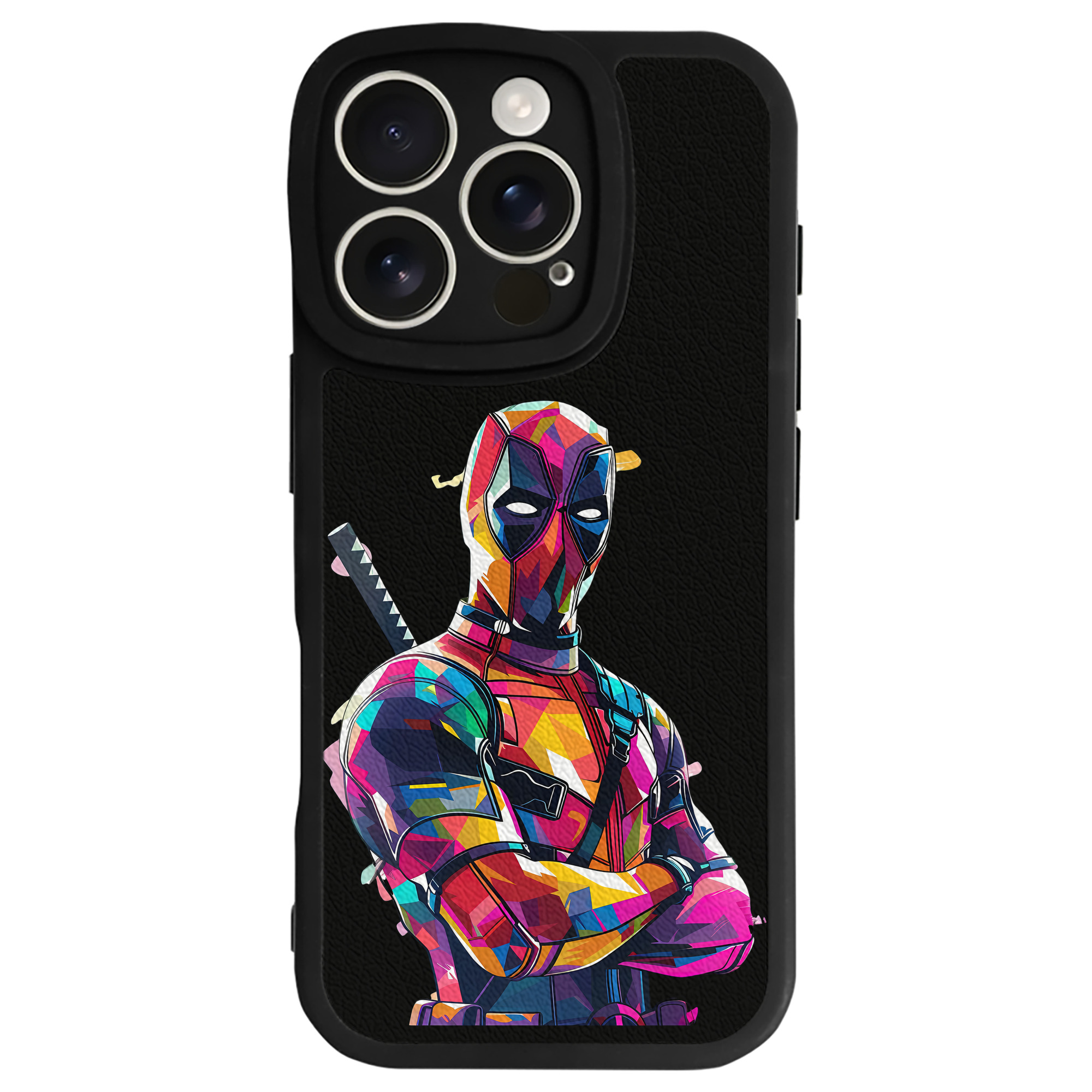 （画像用） Deadpool デッドプール 【iPhone 16シリーズ対応】シリコンスマホケース（レザー調） 材質：シリコン